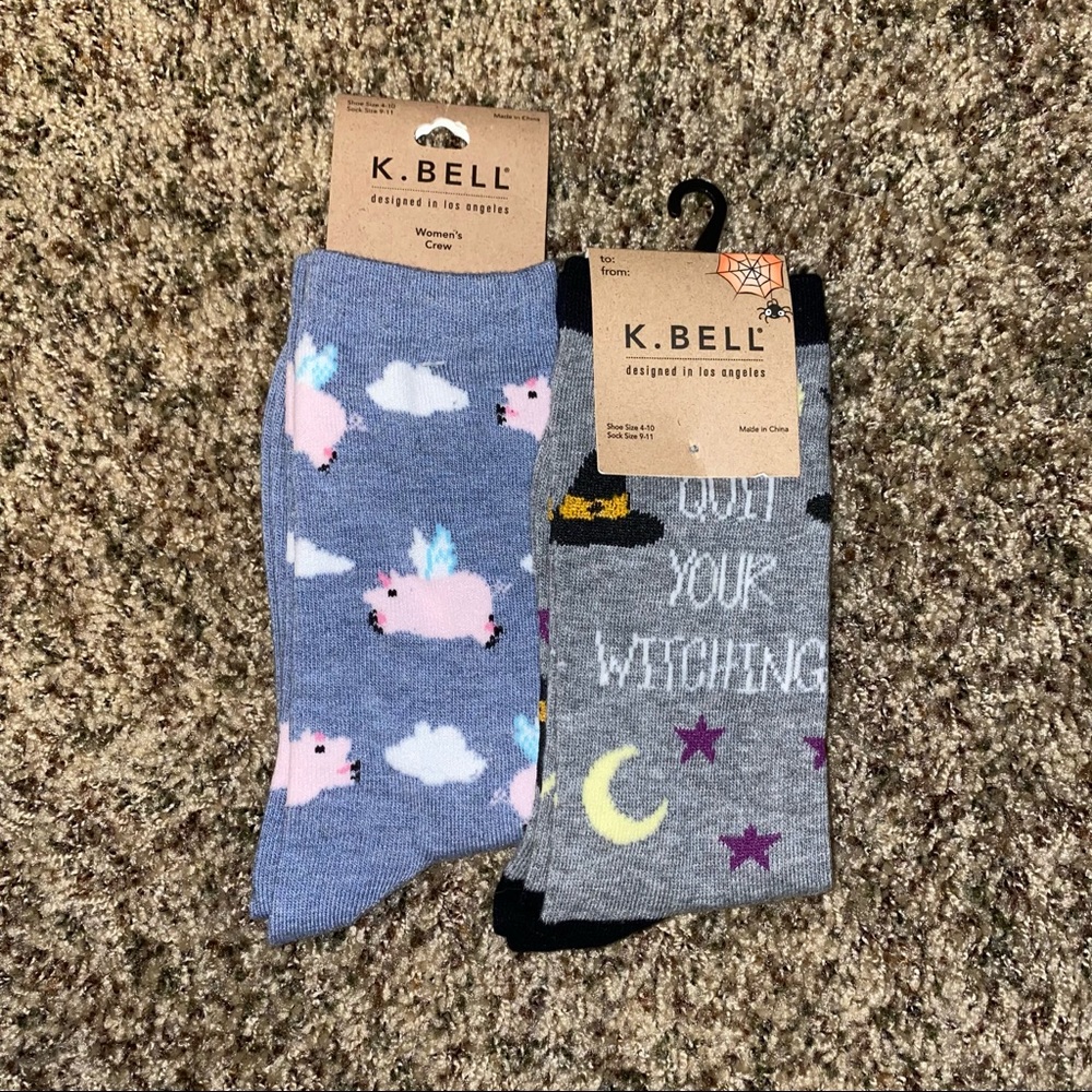 K. Bell Halloween Crew Socks (2 pairs)